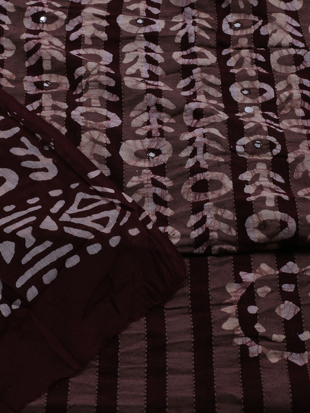 Printed Cotton Blend Unstitched Suit With Dupatta