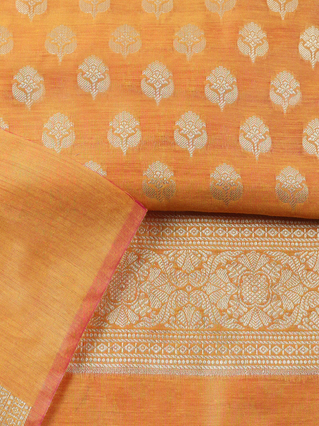 Banarasi Chanderi Unstitched Suit With Pant &amp; Dupatta