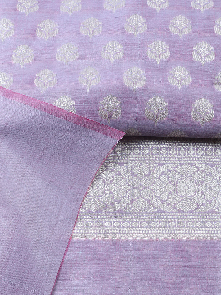 Banarasi Chanderi Unstitched Suit With Pant &amp; Dupatta