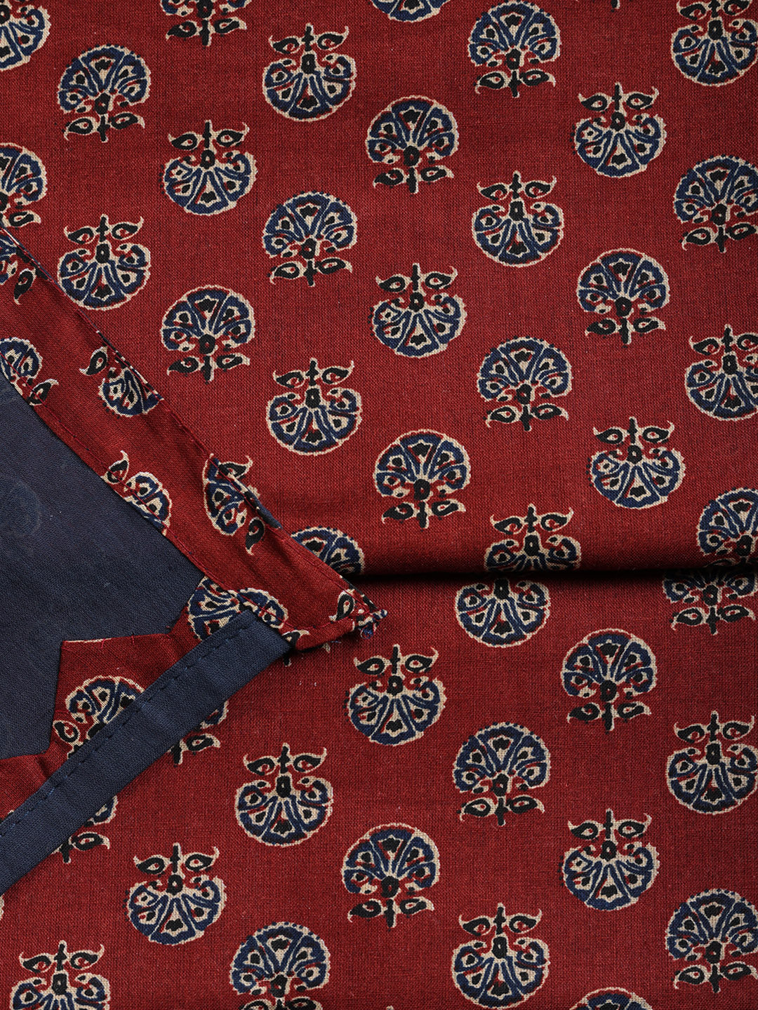 Printed Cotton Blend Unstitched Suit With Pant &amp; Dupatta