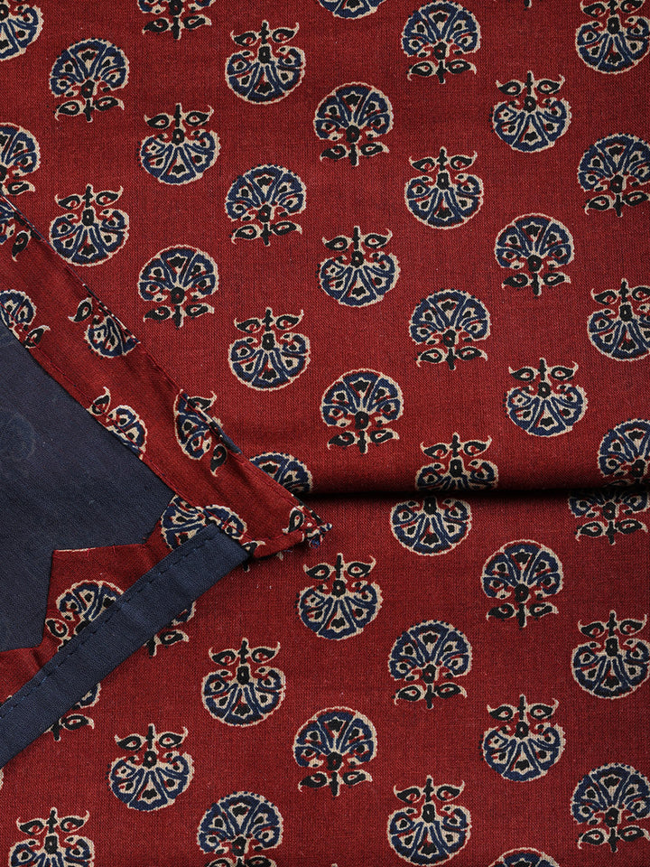 Printed Cotton Blend Unstitched Suit With Pant &amp; Dupatta