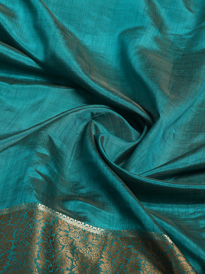 Zari Border Booti Art Silk Woven Saree