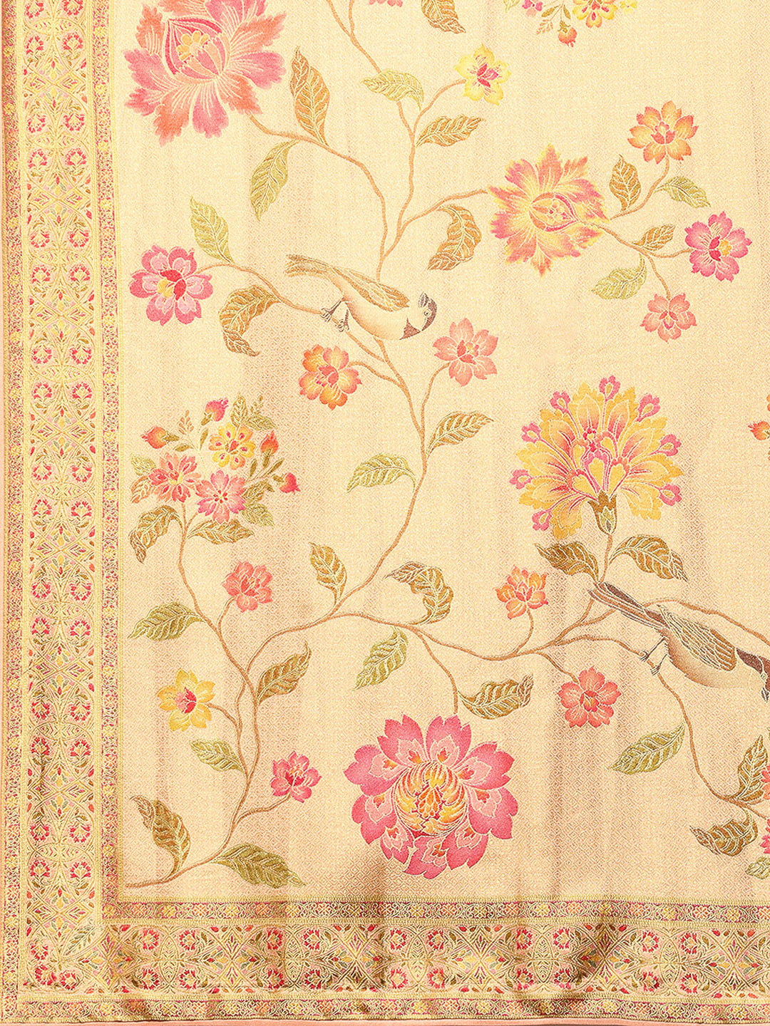 Floral Printed Woven Design Dola Silk Saree