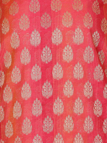 Woven Chanderi Unstitched Suit With Dupatta