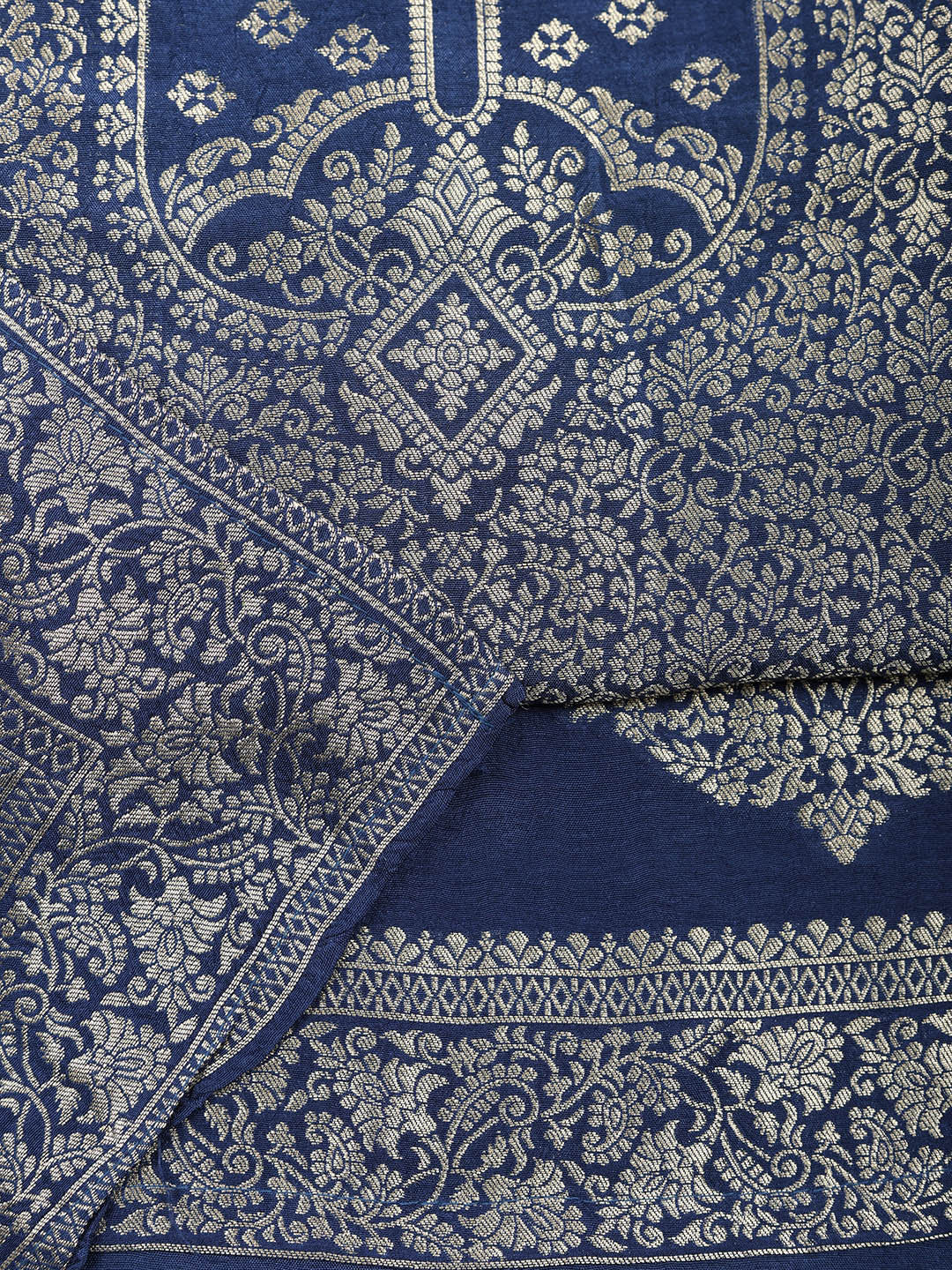 Woven Design Chanderi Unstitched Suit With Pant &amp; Dupatta