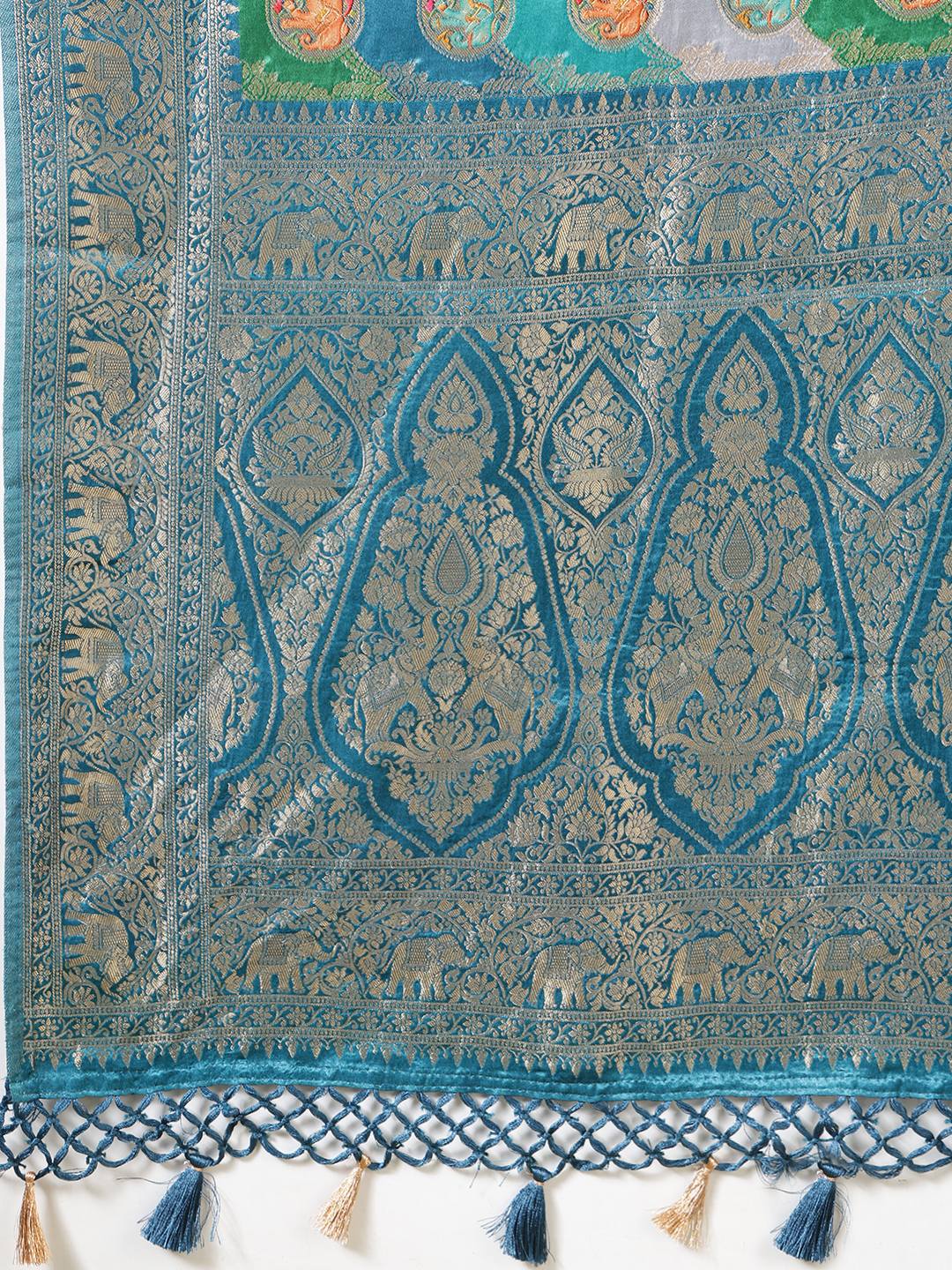 Woven Design Satin Saree