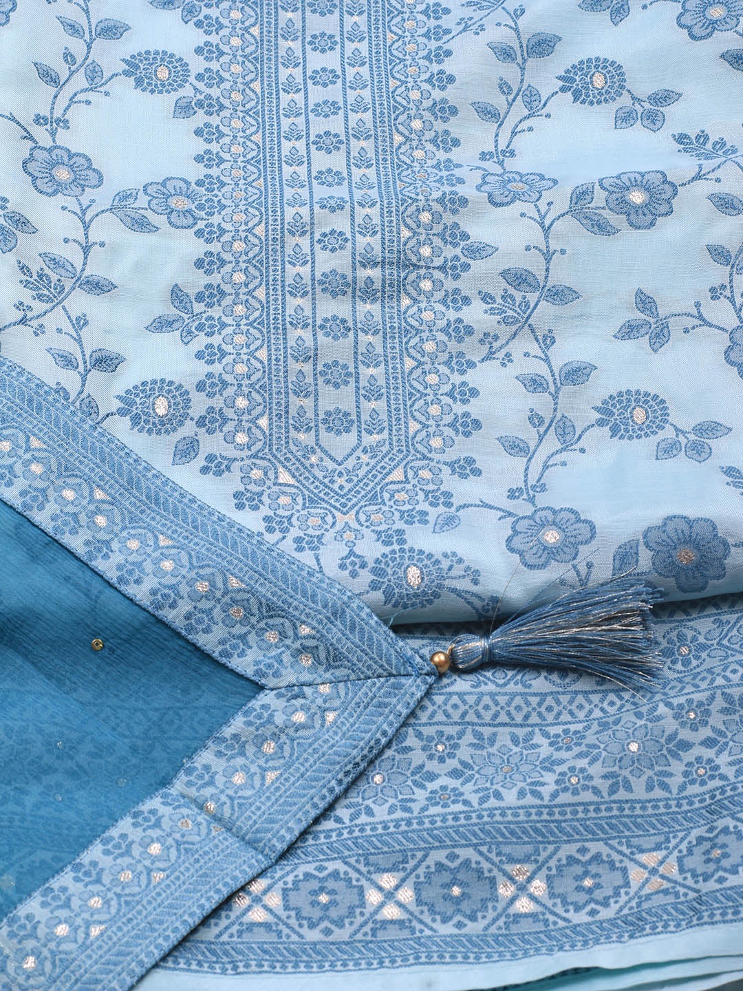 Printed Muslin Unstitched Suit Piece With Dupatta