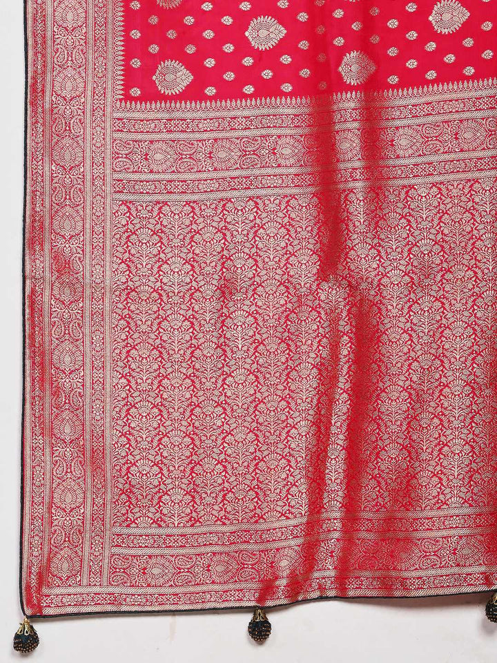 Woven Design Satin Saree