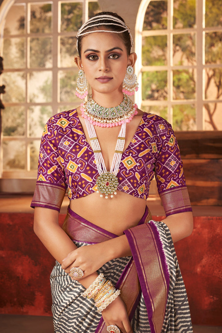 Digital Printed Art Silk Saree