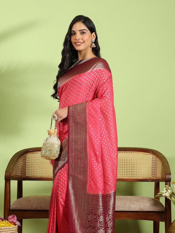 Plain Crepe Saree