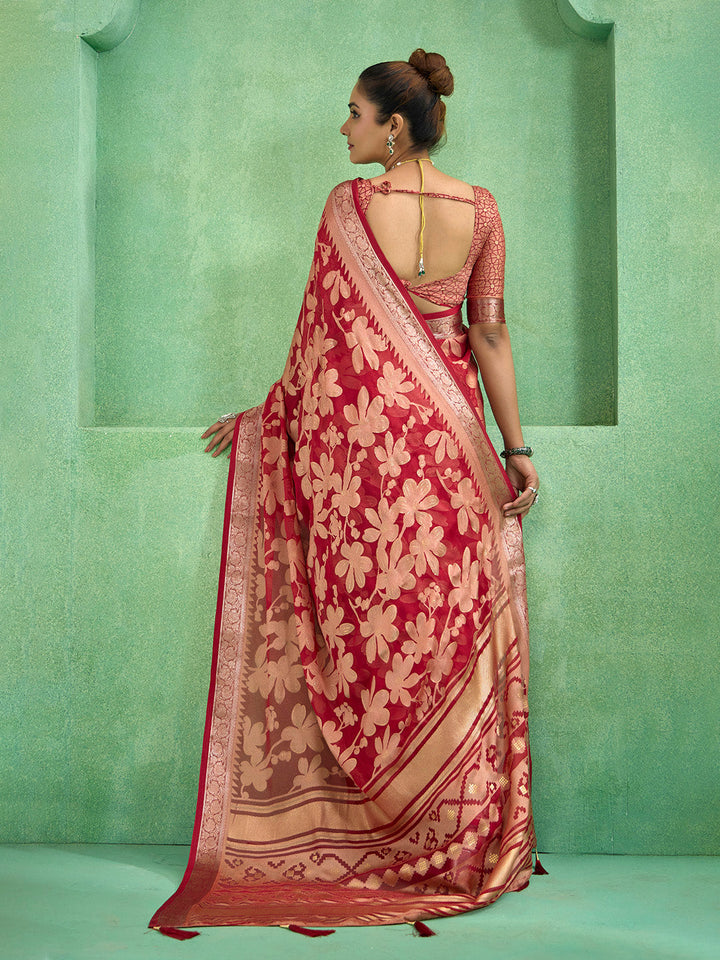 Floral Printed Georgette Saree