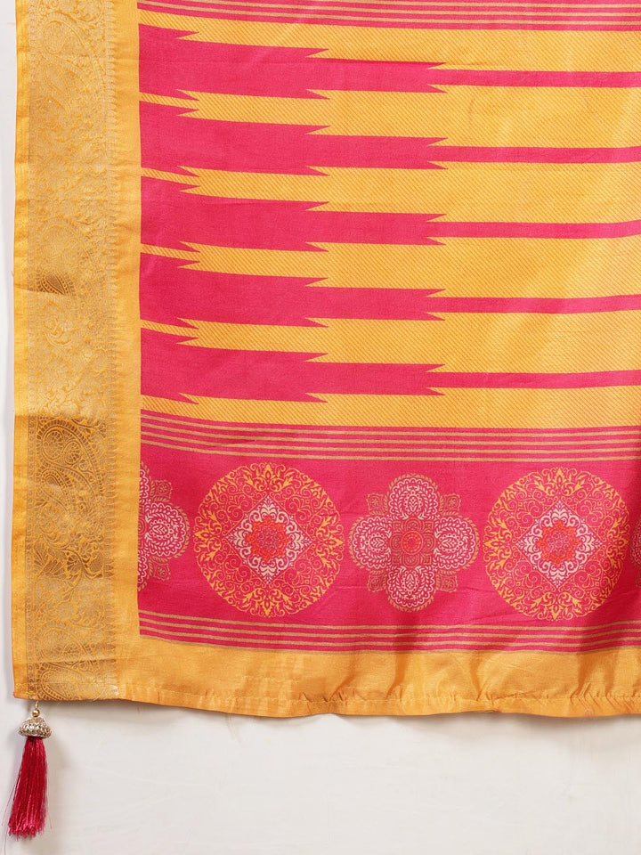 Printed Art-Tusser Saree