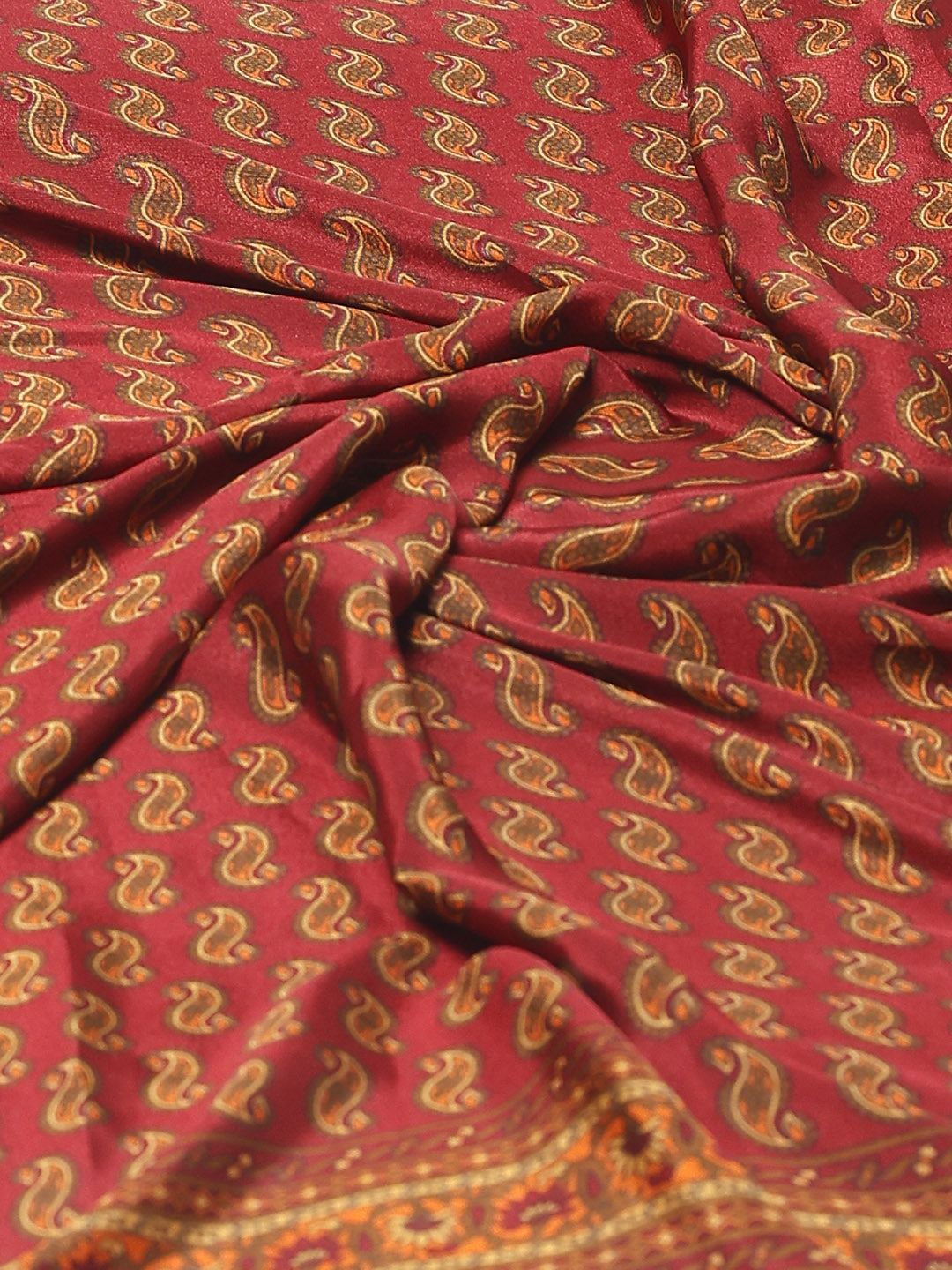 Floral Printed Crepe Woven Saree