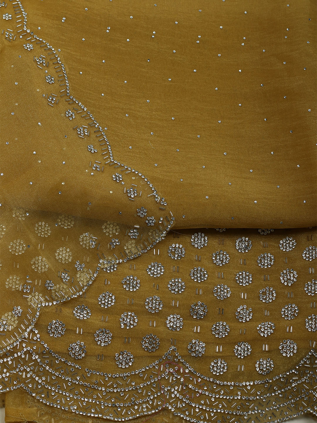 Embroidered Tissue Unstitched Suit With Dupatta