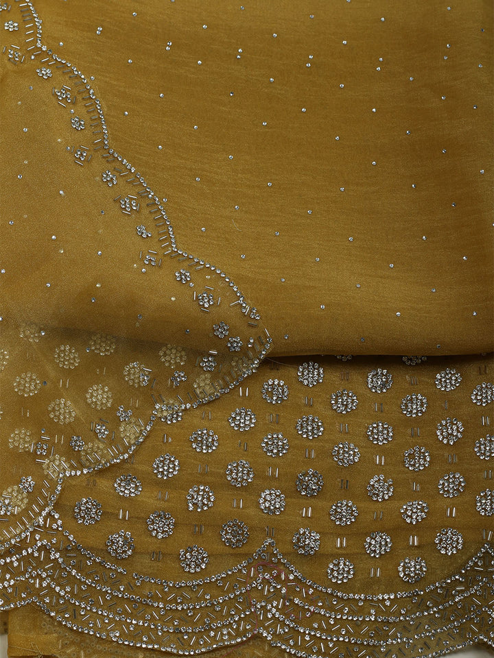 Embroidered Tissue Unstitched Suit With Dupatta