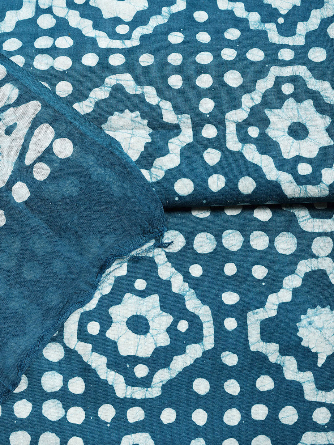 Printed Cotton Blend Unstitched Suit With Pant &amp; Dupatta