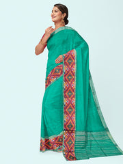 Plain Zari Border Art Silk Saree