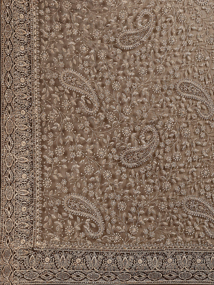 Embroidered Georgette Saree