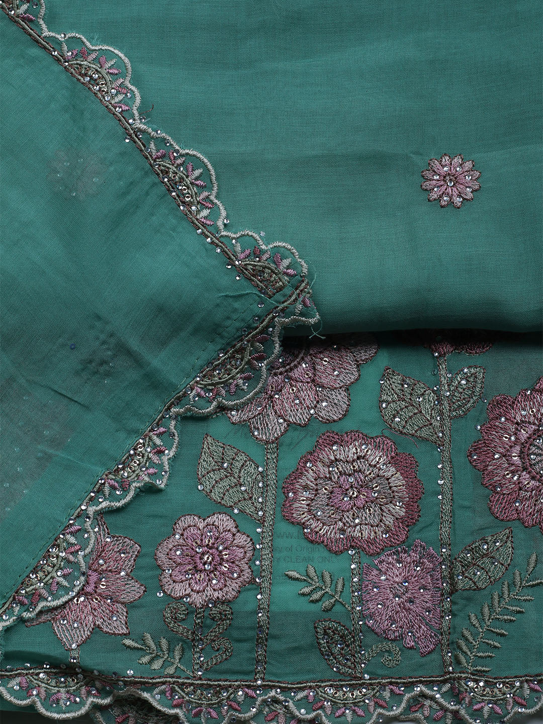 Embroidered Cotton Blend Unstitched Suit With Dupatta