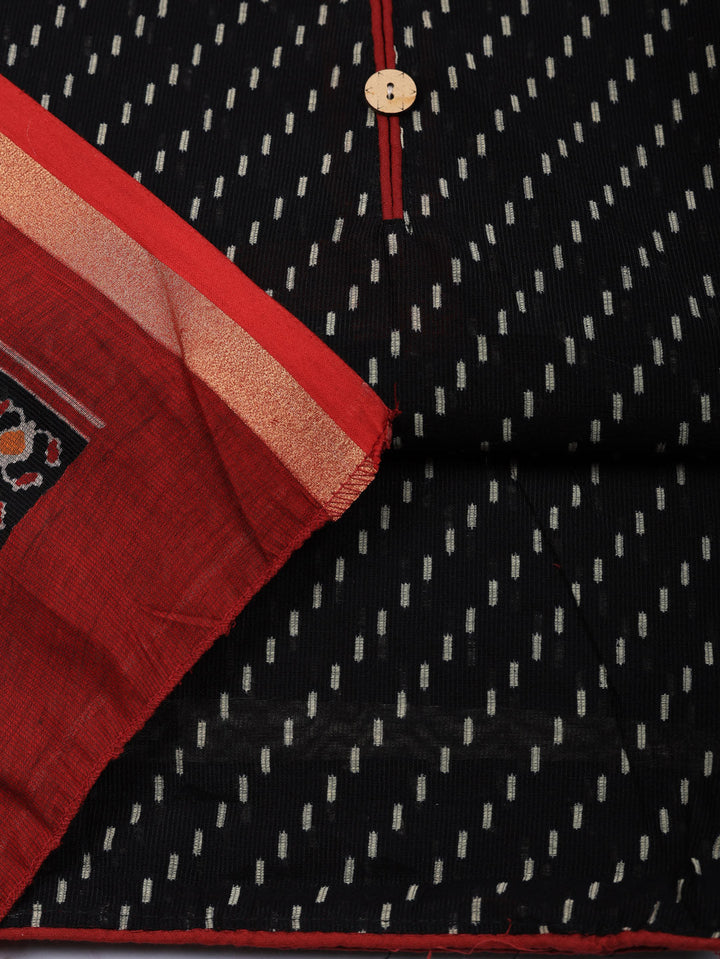 Embroidered Cotton Blend Unstitched Suit With Pant &amp; Dupatta