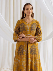 Printed Cotton Blend Kurta With Pants