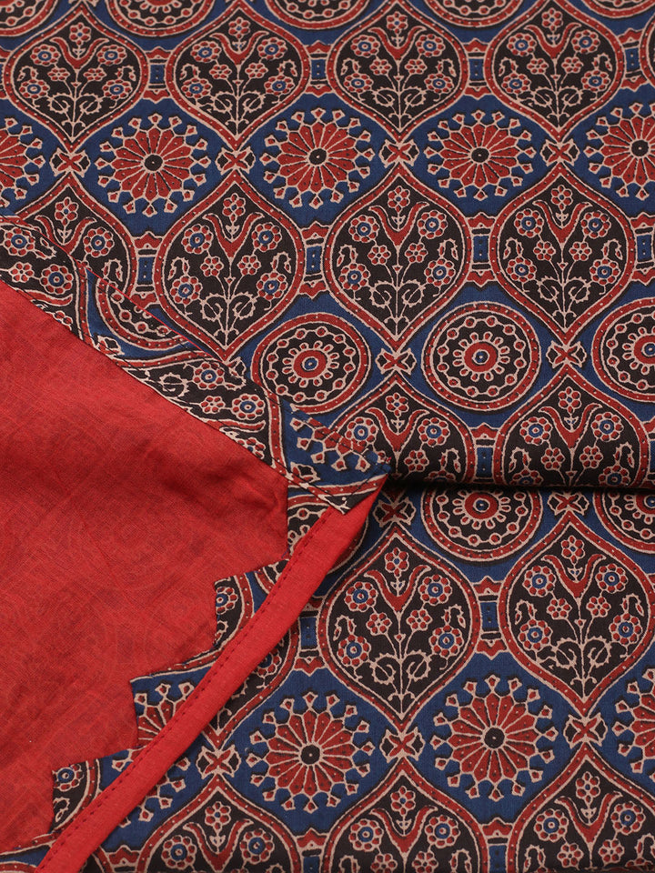 Printed Cotton Unstitched Suit With Pant Dupatta
