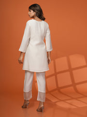Printed Cotton Blend Kurta With Pants