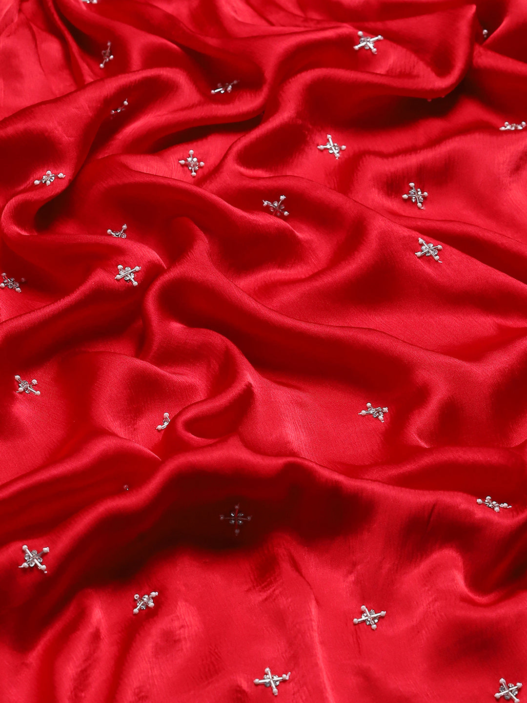 Hand Embroidery Chiffon Saree