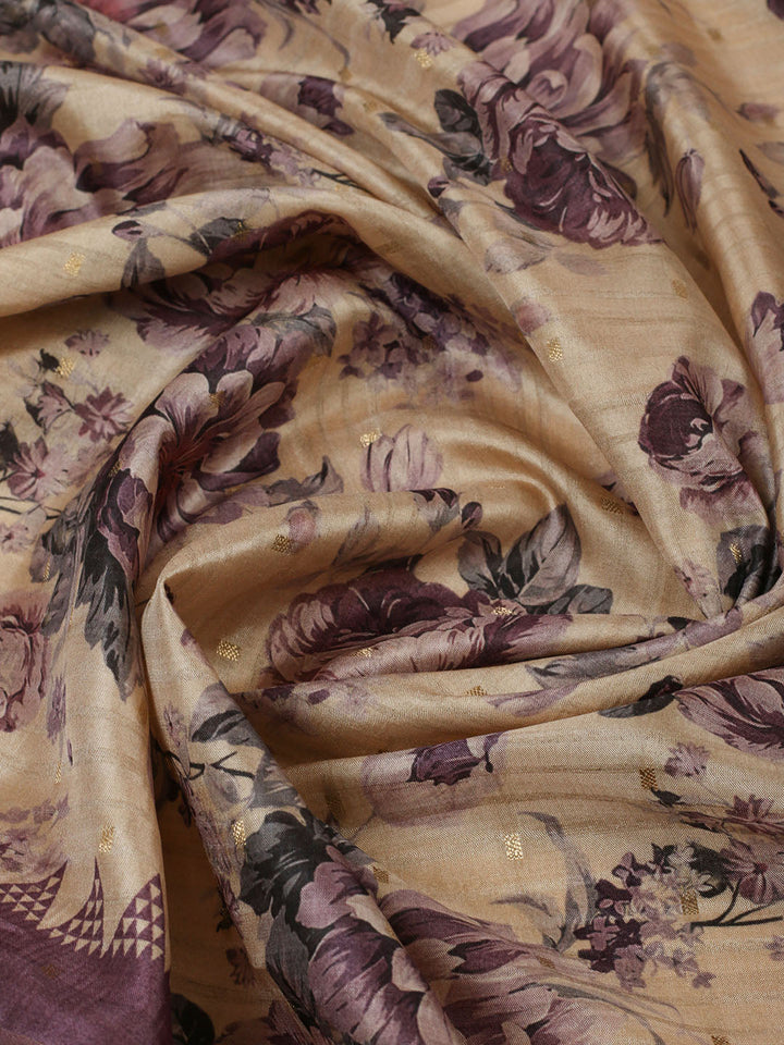 Digital Floral Printed Art Silk Saree