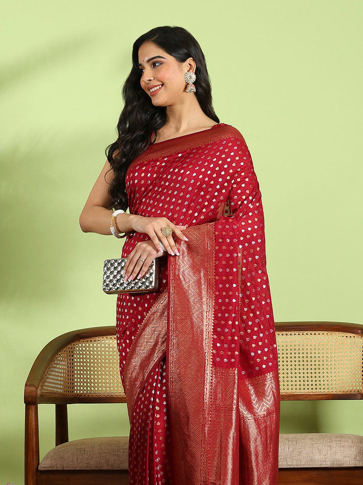Plain Crepe Saree