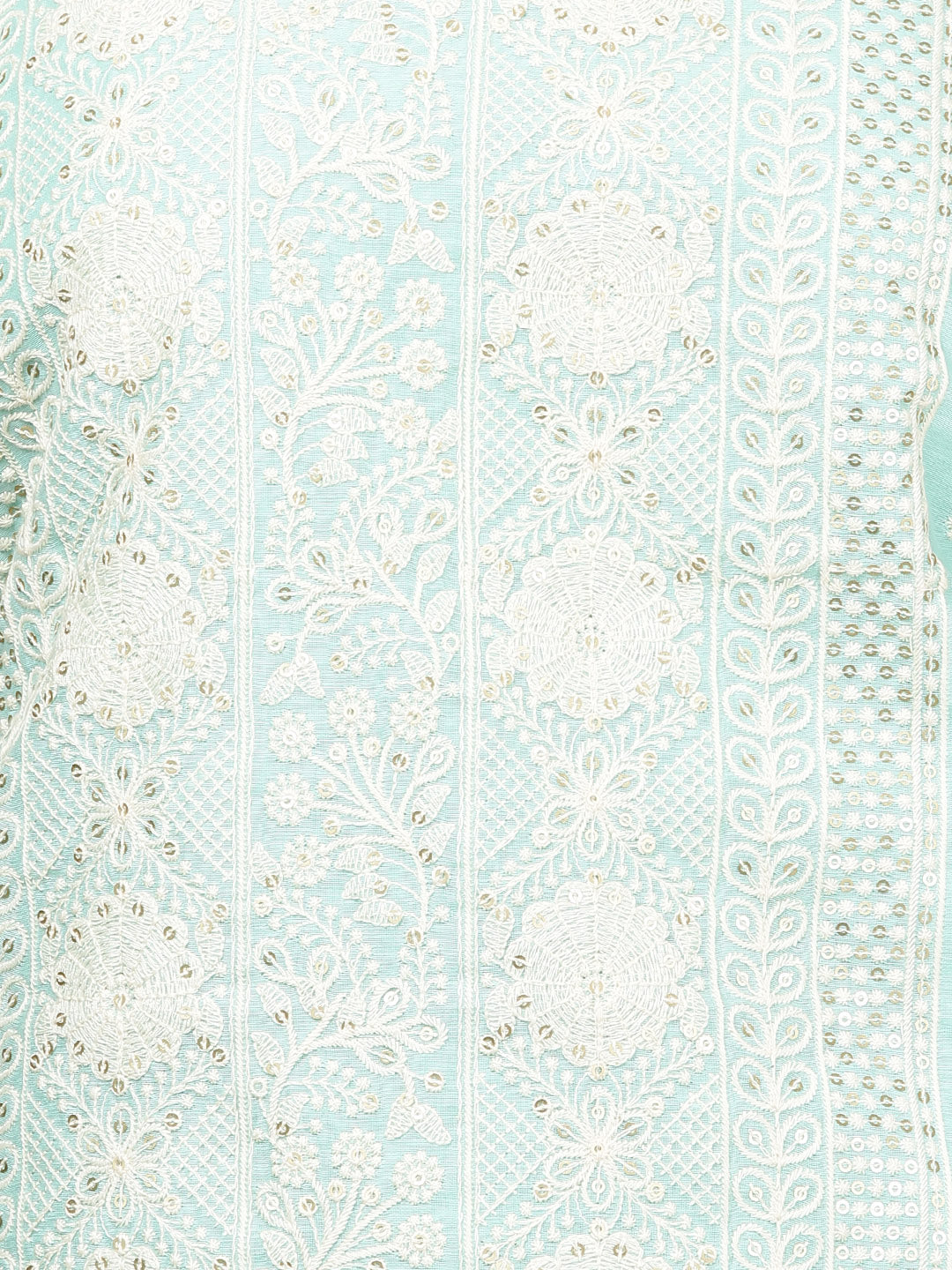 Embroidered Chanderi Unstitched Suit Piece With Dupatta
