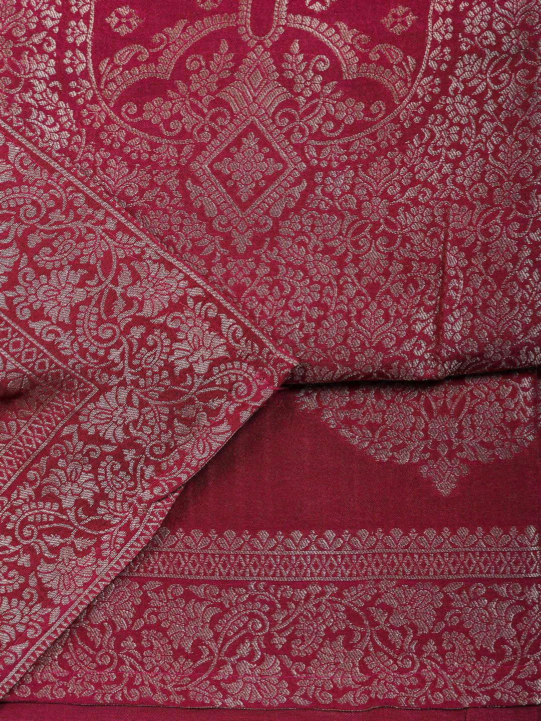 Woven Design Chanderi Unstitched Suit With Pant &amp; Dupatta
