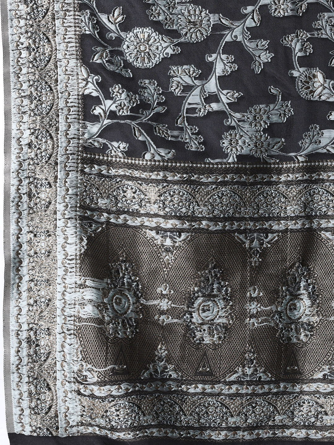 Zari Jaal Crepe Saree