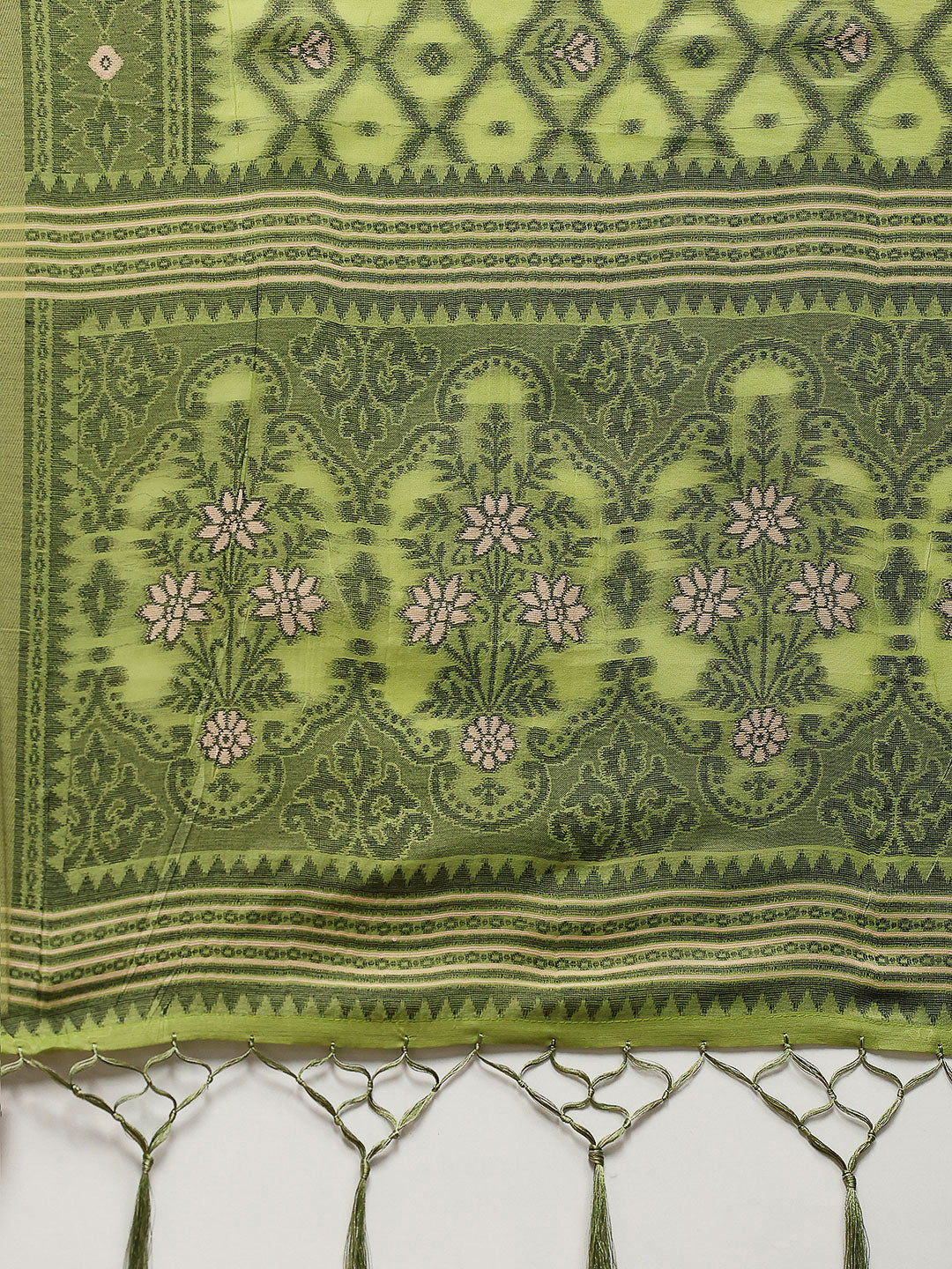 Resham Booti Woven Cotton Blend Saree