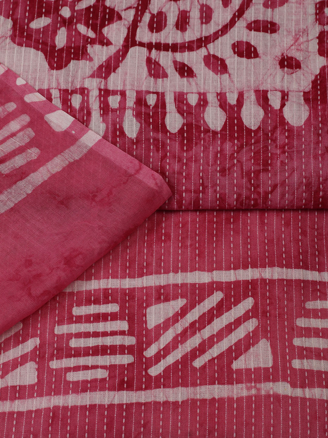 Printed Cotton Unstitched Suit With Pant &amp; Dupatta