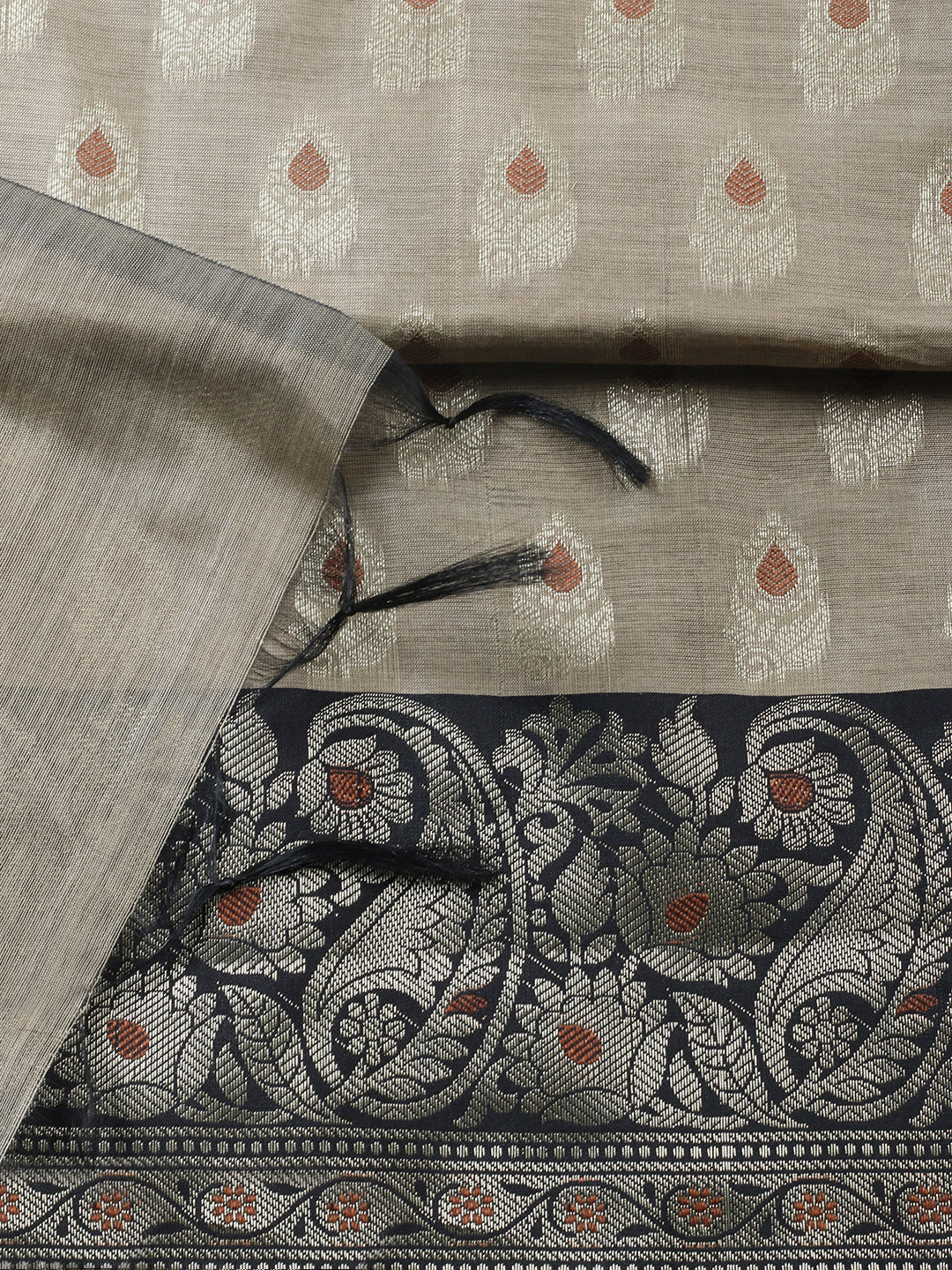 Woven Design Chanderi Unstitched Suit With Pant &amp; Dupatta