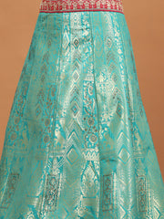 Banarasi Unstitched Choli With Lehenga & Dupatta