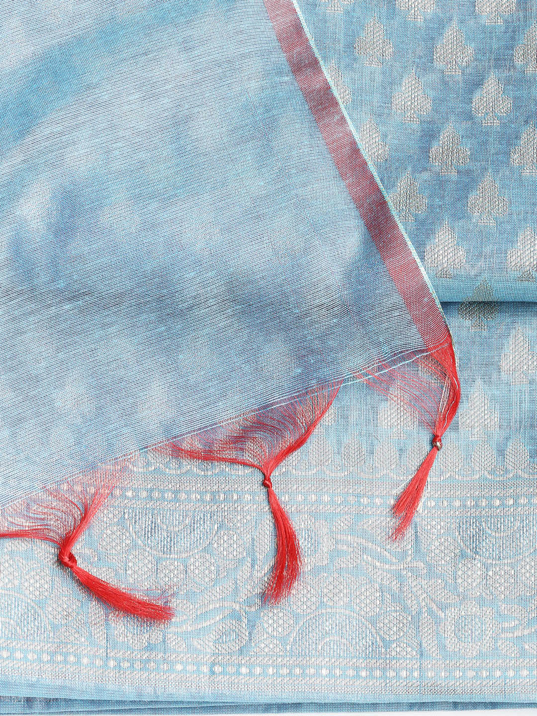 Woven Banarasi Chanderi Unstitched Suit With Dupatta