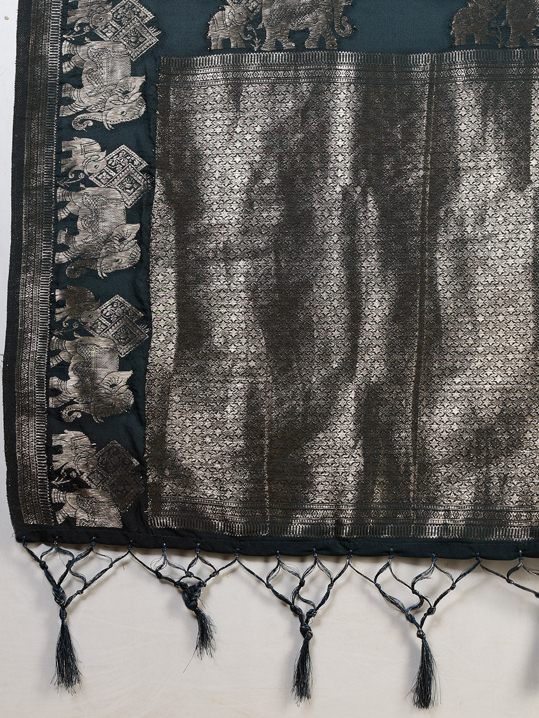 Embroidered Crepe Saree