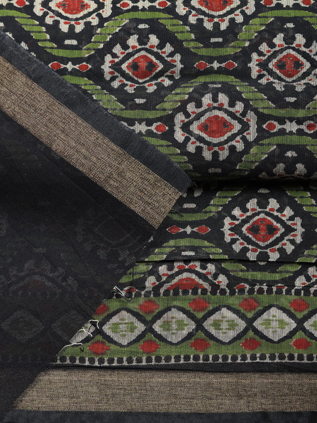 Printed Cotton Blend Unstitched Suit With Pant &amp; Dupatta