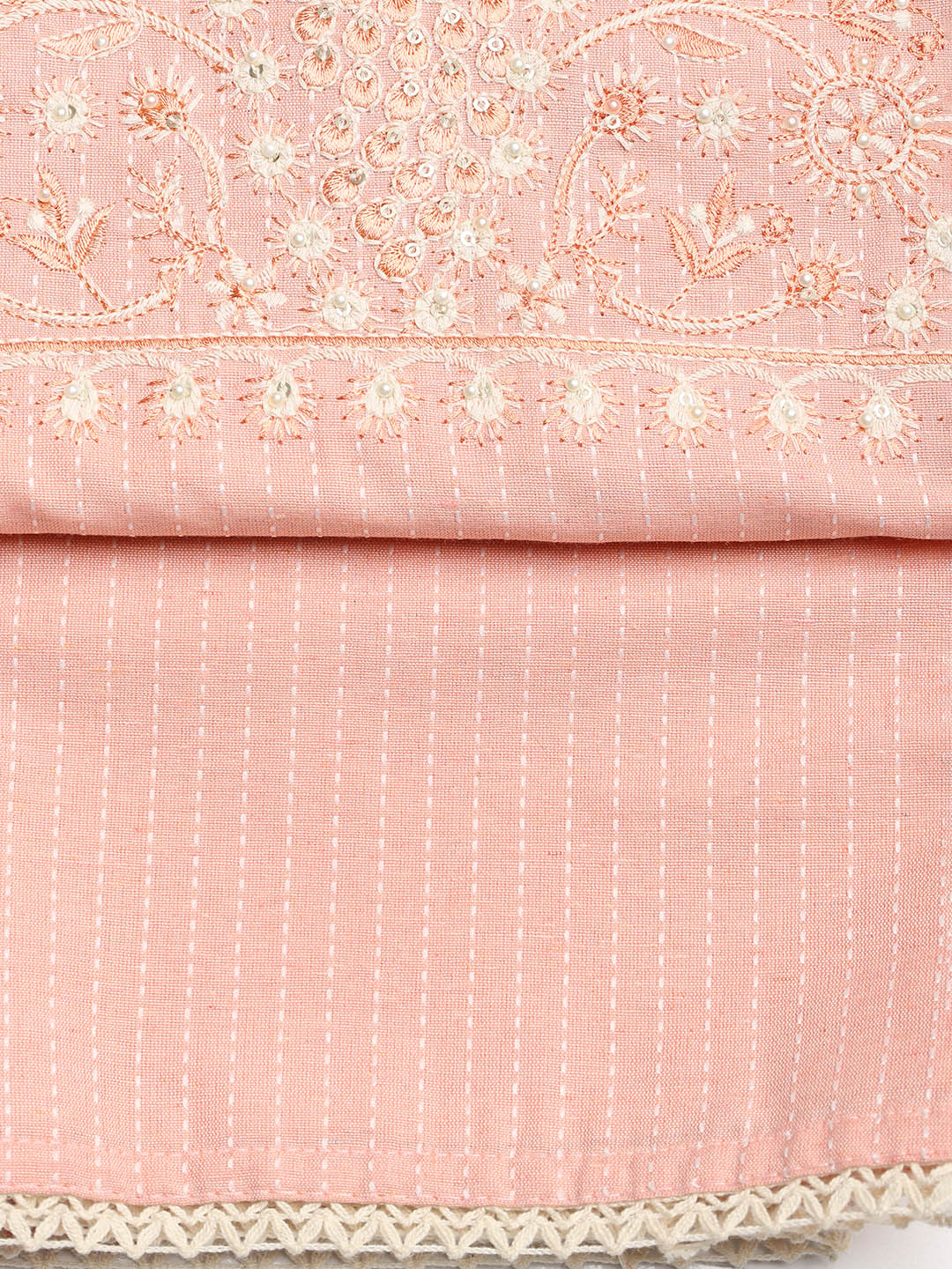 Embroidered Cotton Blend Unstitched Suit With Dupatta