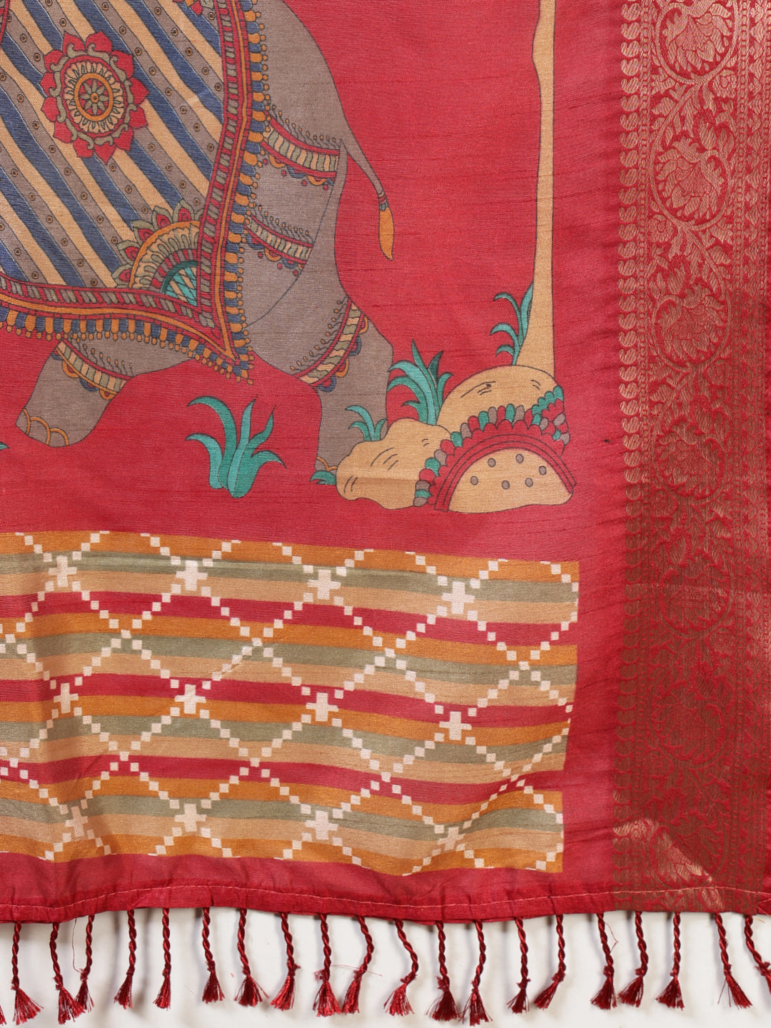 Printed Art-Tusser Saree