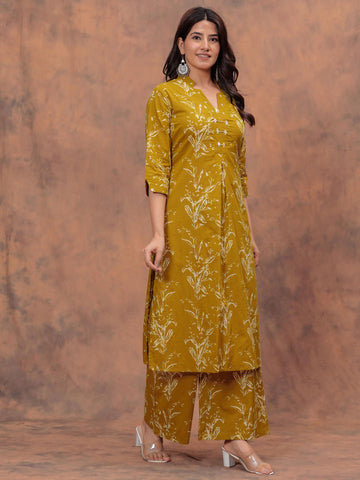 Printed Cotton Kurti With Palazzo