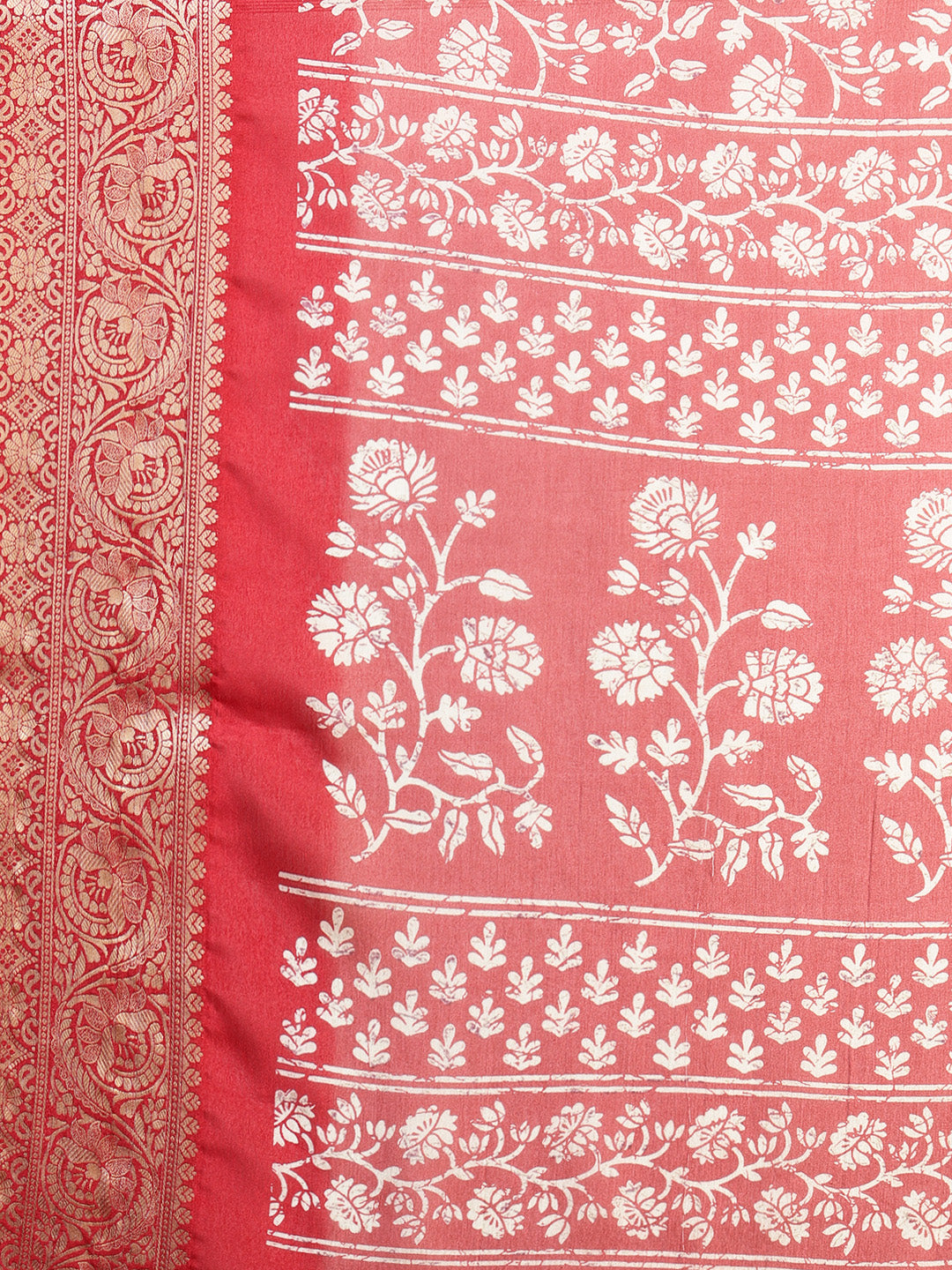 Floral Printed Art Silk Saree