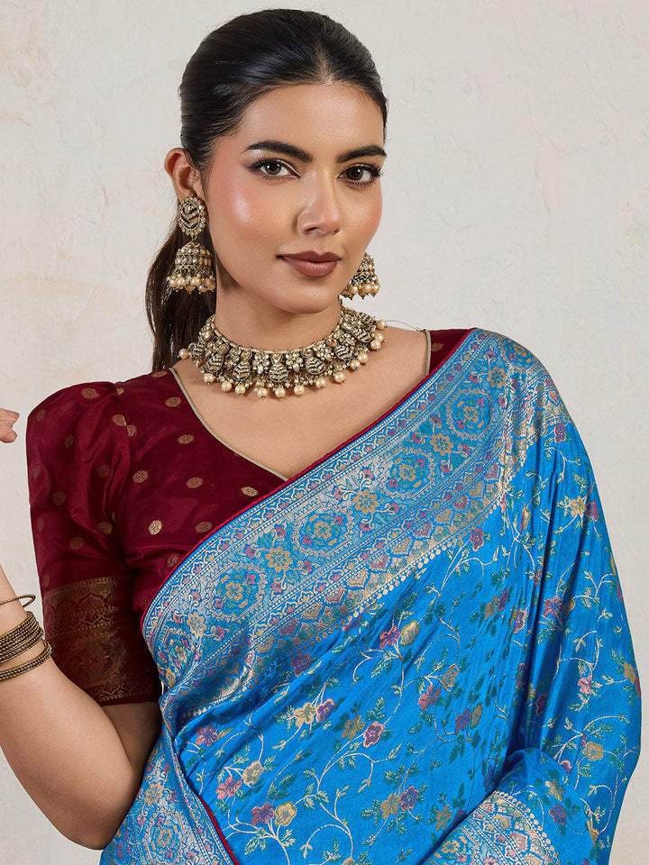 Woven Design Pashmina Saree