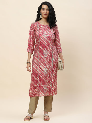 Embroidered Muslin Kurta