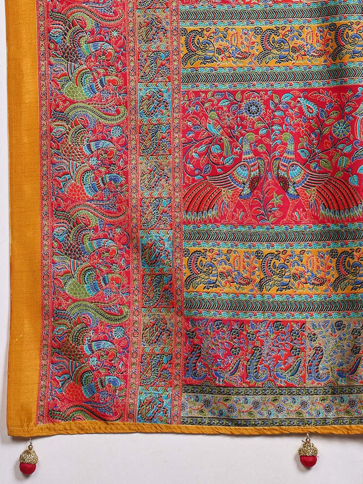 Digital Printed Art Silk Saree