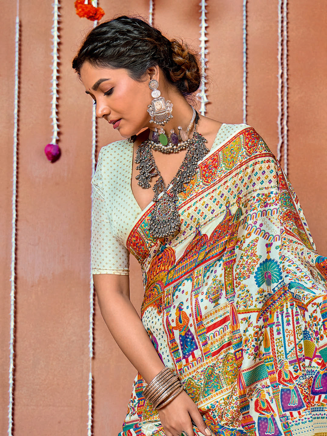 Printed Art Silk Saree