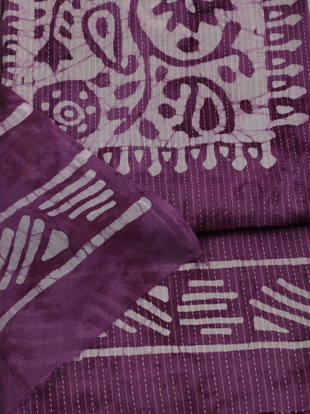 Printed Cotton Unstitched Suit With Pant &amp; Dupatta