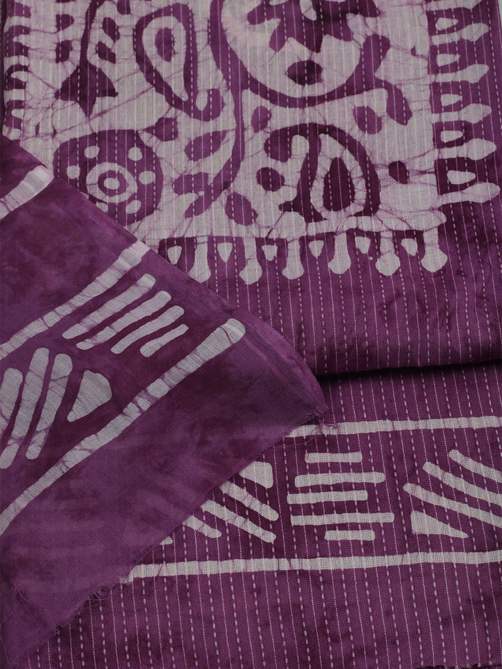 Printed Cotton Unstitched Suit With Pant &amp; Dupatta
